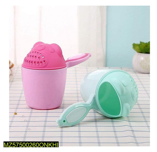 Baby Bath Mug with Cartoon Shower Cap for Kids