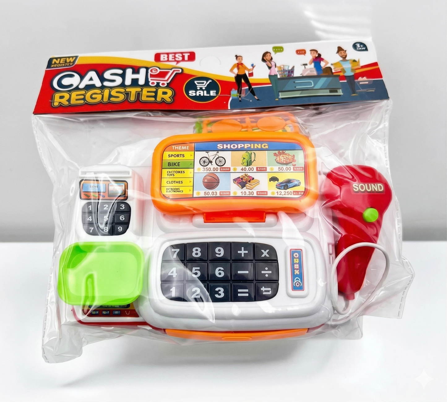 Plastic Cashier Desk Toy for Kids Shopping Fun