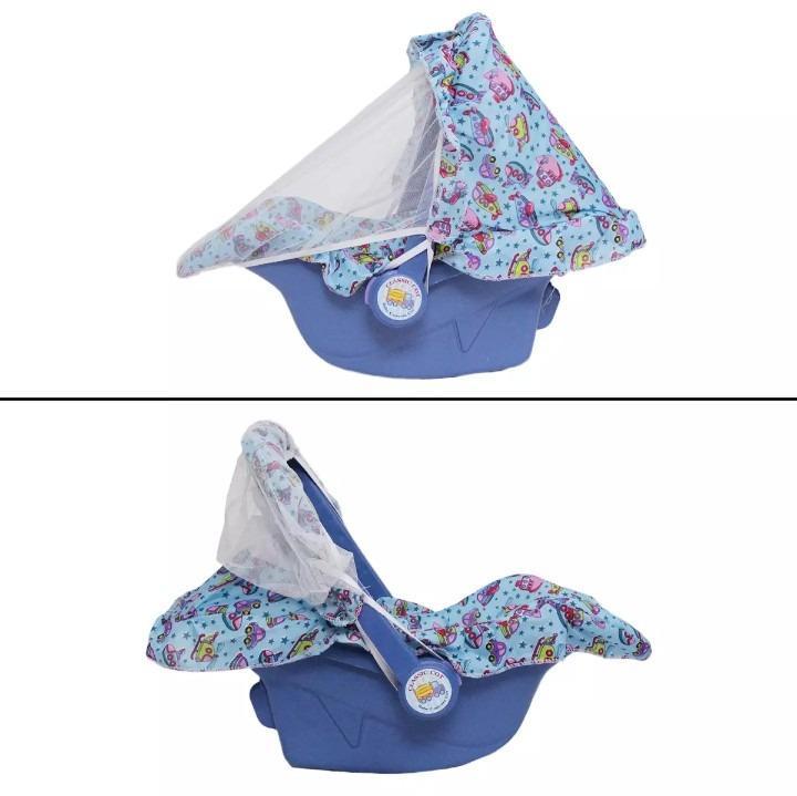 Baby Carry Cot With Mosquito Net Blue 27x16