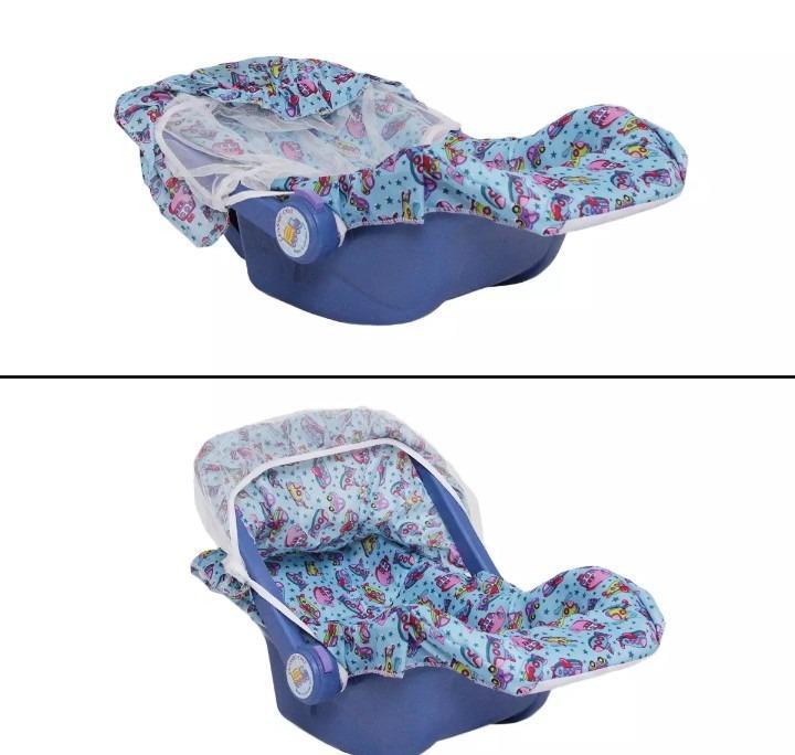 Baby Carry Cot With Mosquito Net Blue 27x16