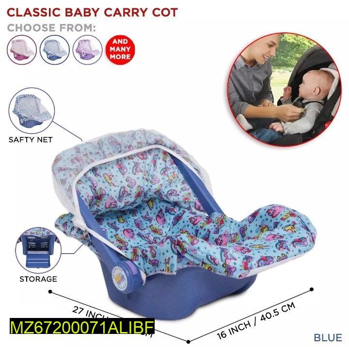 Baby Carry Cot With Mosquito Net Blue 27x16